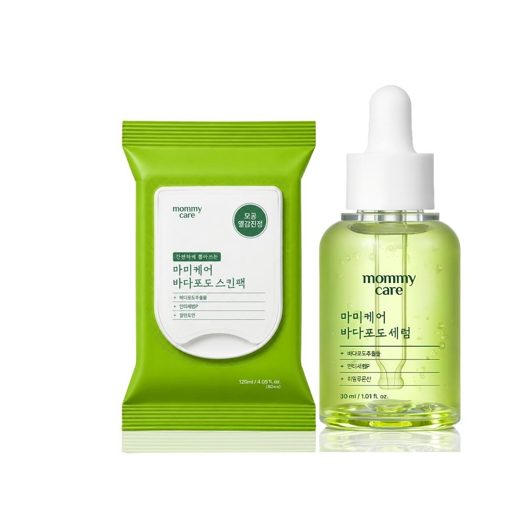 Mommy Care Sea Grape Pore Skin Pack 80 sheets + Pore Serum 30ml Set