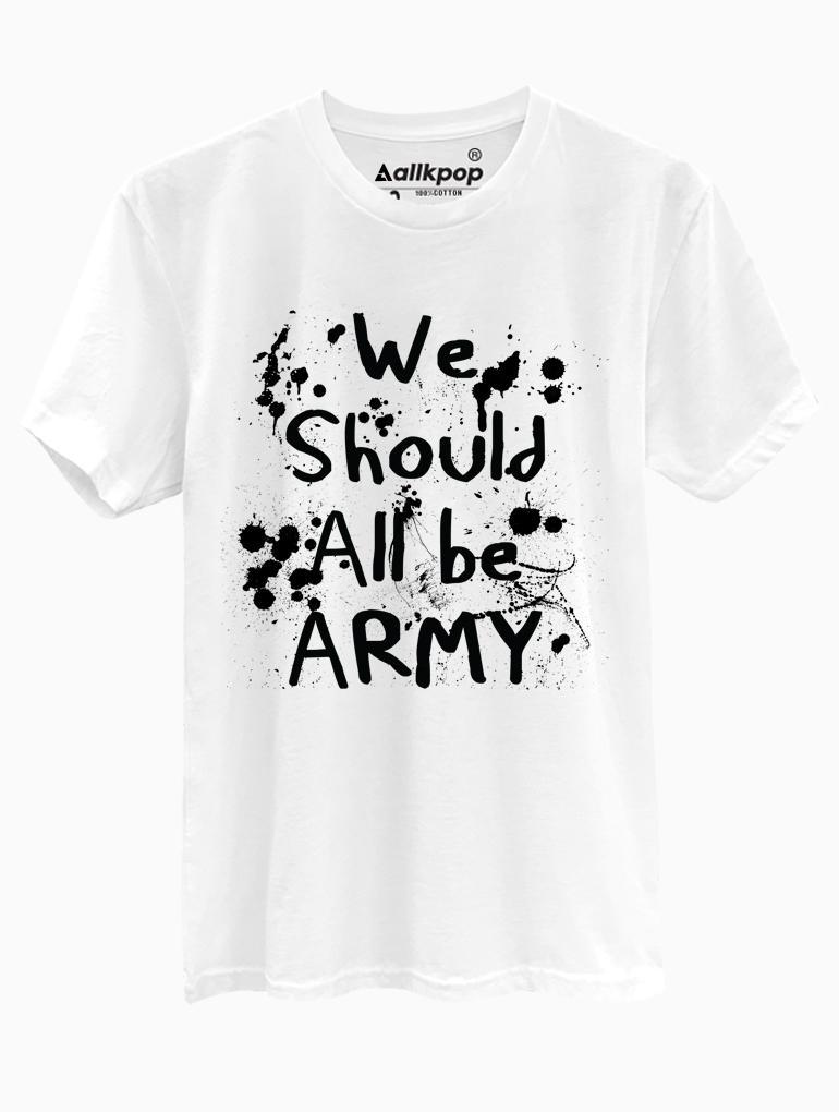 All Army Tee Tees AKP Male White Small