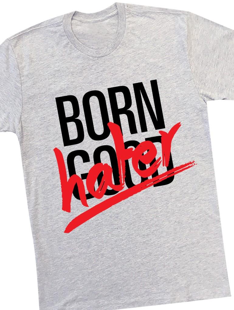Born Hater Tee Tees AKP Male Grey Small