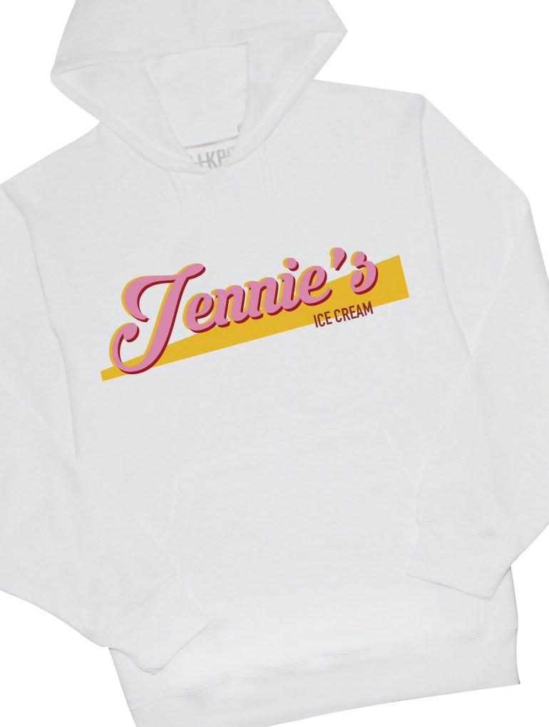Jennie's Ice Cream Hoodie Hoodies AKP Unisex White Small